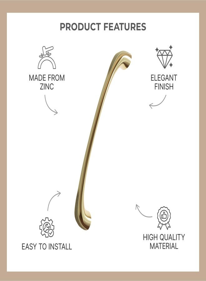 LAPO 2 Piece Drawer Handle for Kitchen, Cabinet Pull Handle for Cupboard Drawers, Window Handle (6 Inch, Antique-Gold, Pack of 2) - Image 3